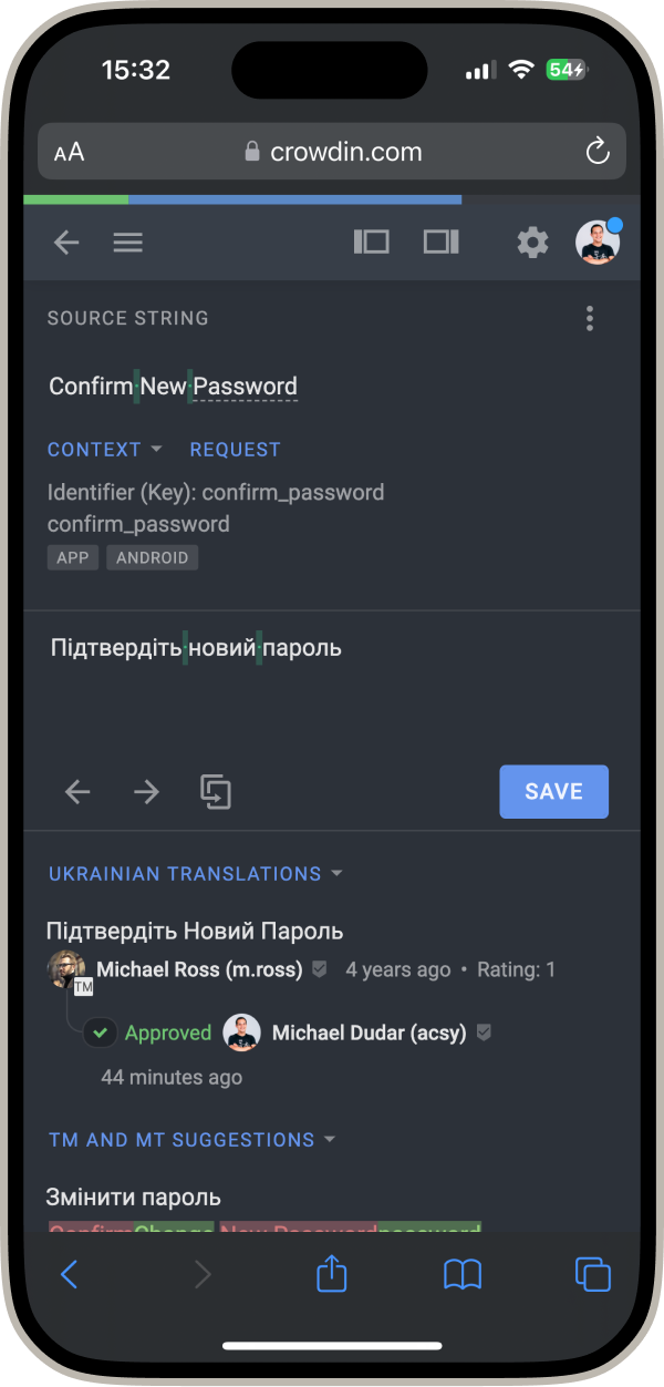 Online fordítás-szerkesztő
