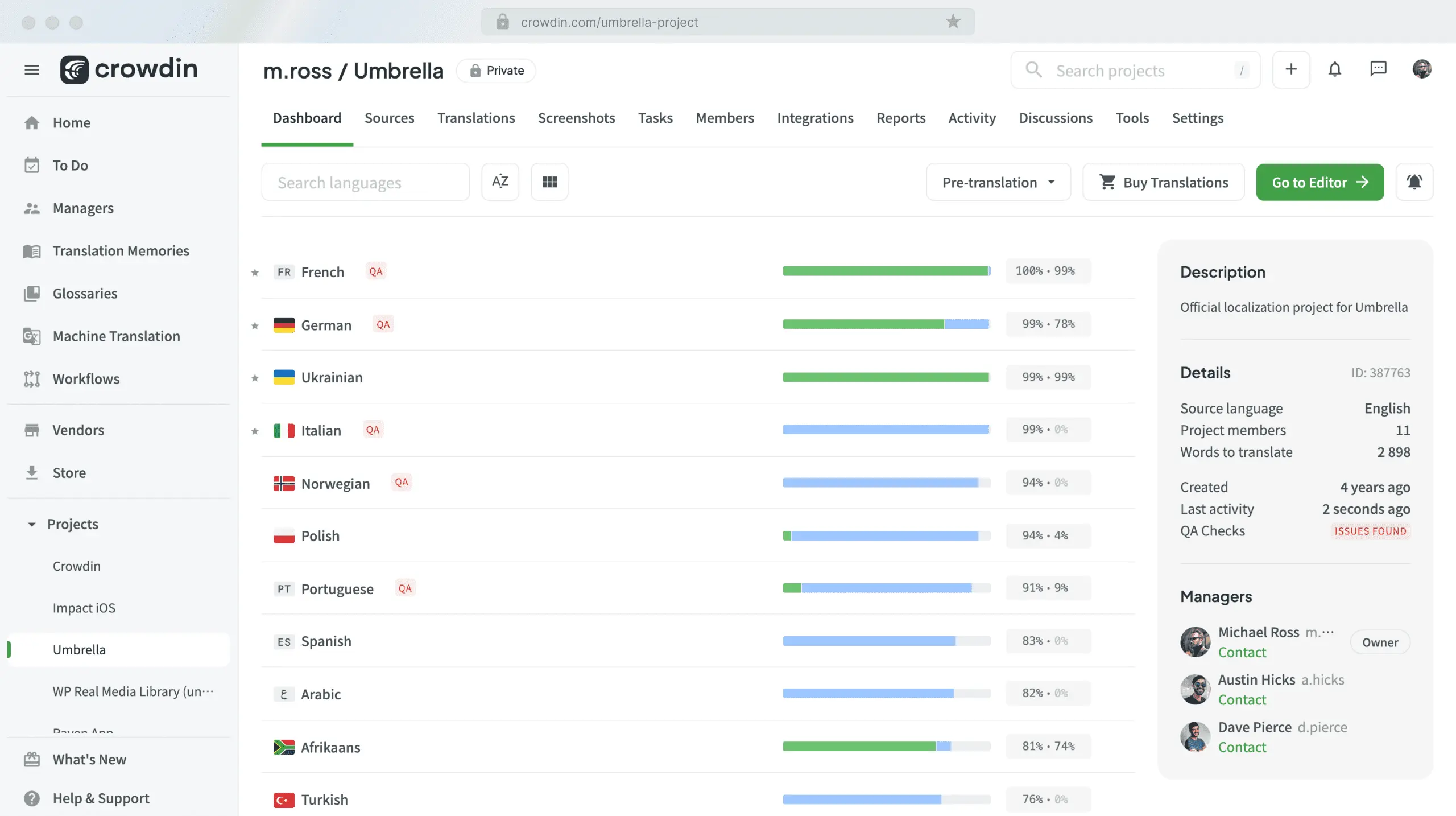 Gestisci il tuo contenuto multilingua in un unico posto