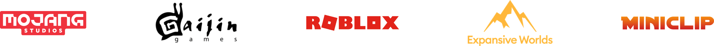 A collection of logos from video game companies.