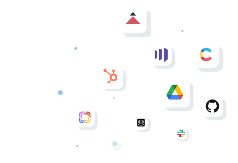 Iconos enlazados a la tienda de Crowdin mediante aplicaciones e integraciones.