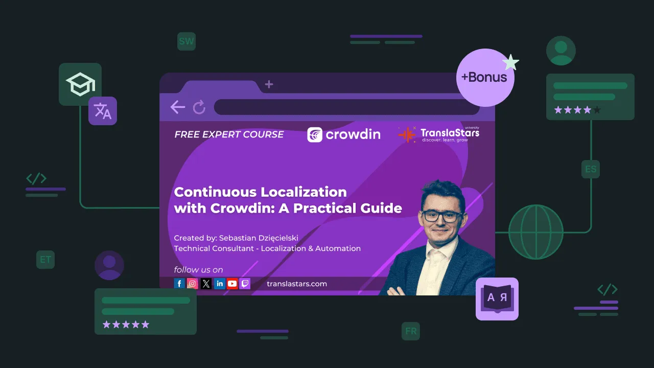Continuous localization course with Crowdin