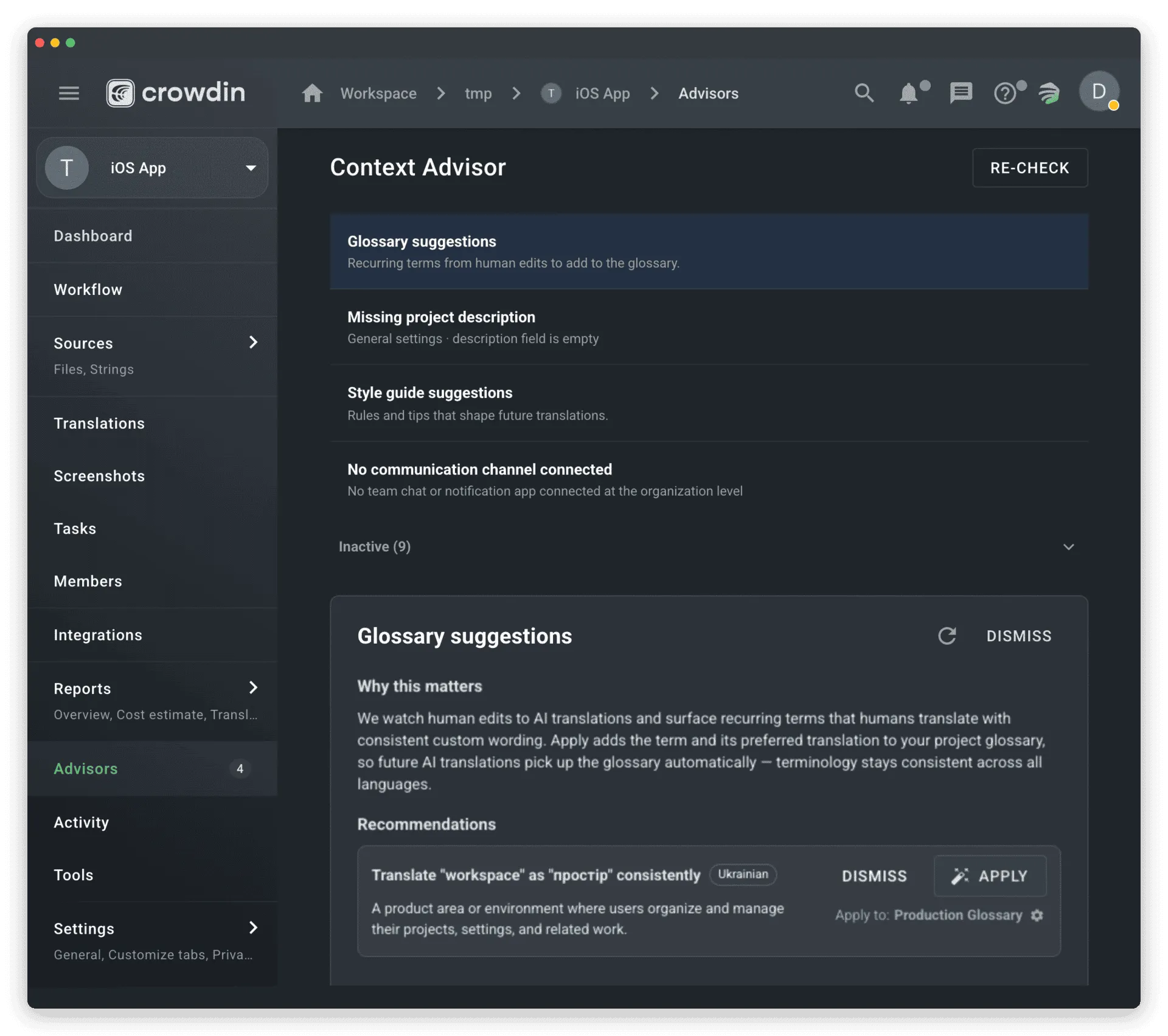 crowdin dreams and advisors