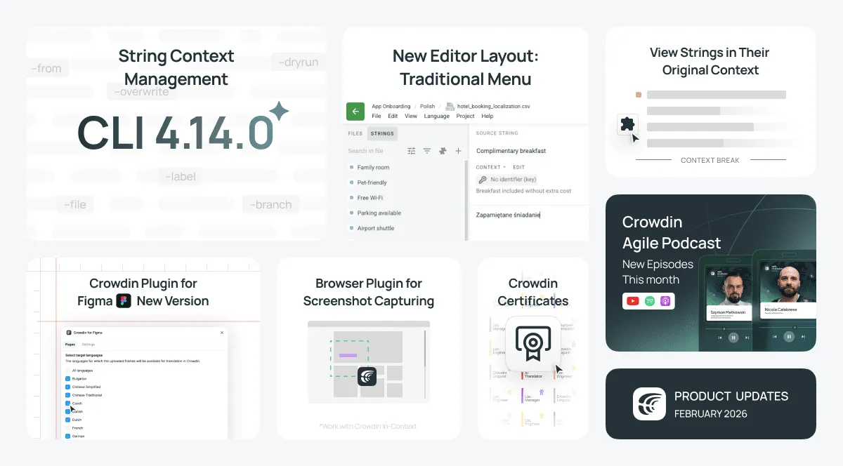 February 2026 Crowdin Localization Updates