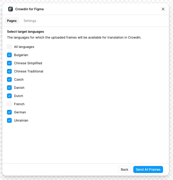 crowdin plugin for figma-select specific target languages