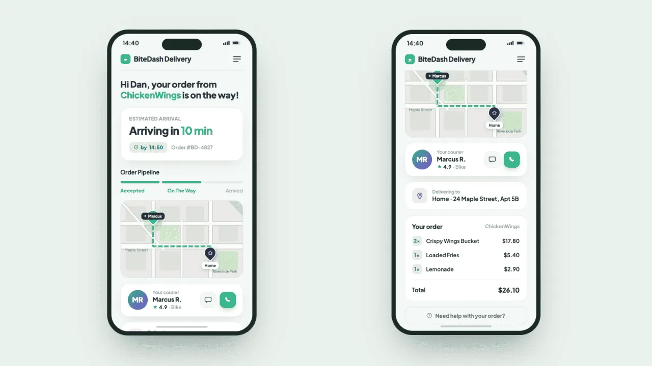 Flutter app localization - food delivery app example