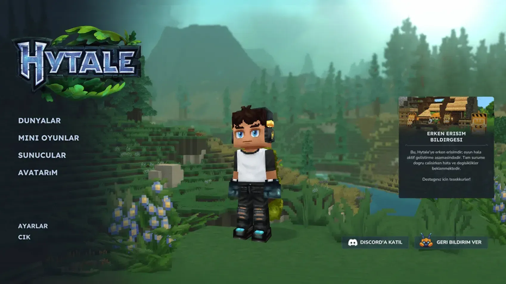 Hytale interface in Turkish