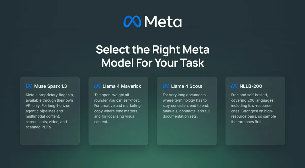 Choose right Meta model for translation