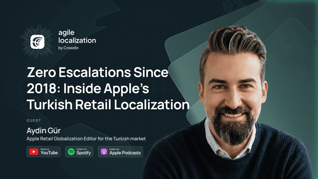 Crowdin Agile Localization podcast with Aydin Gür