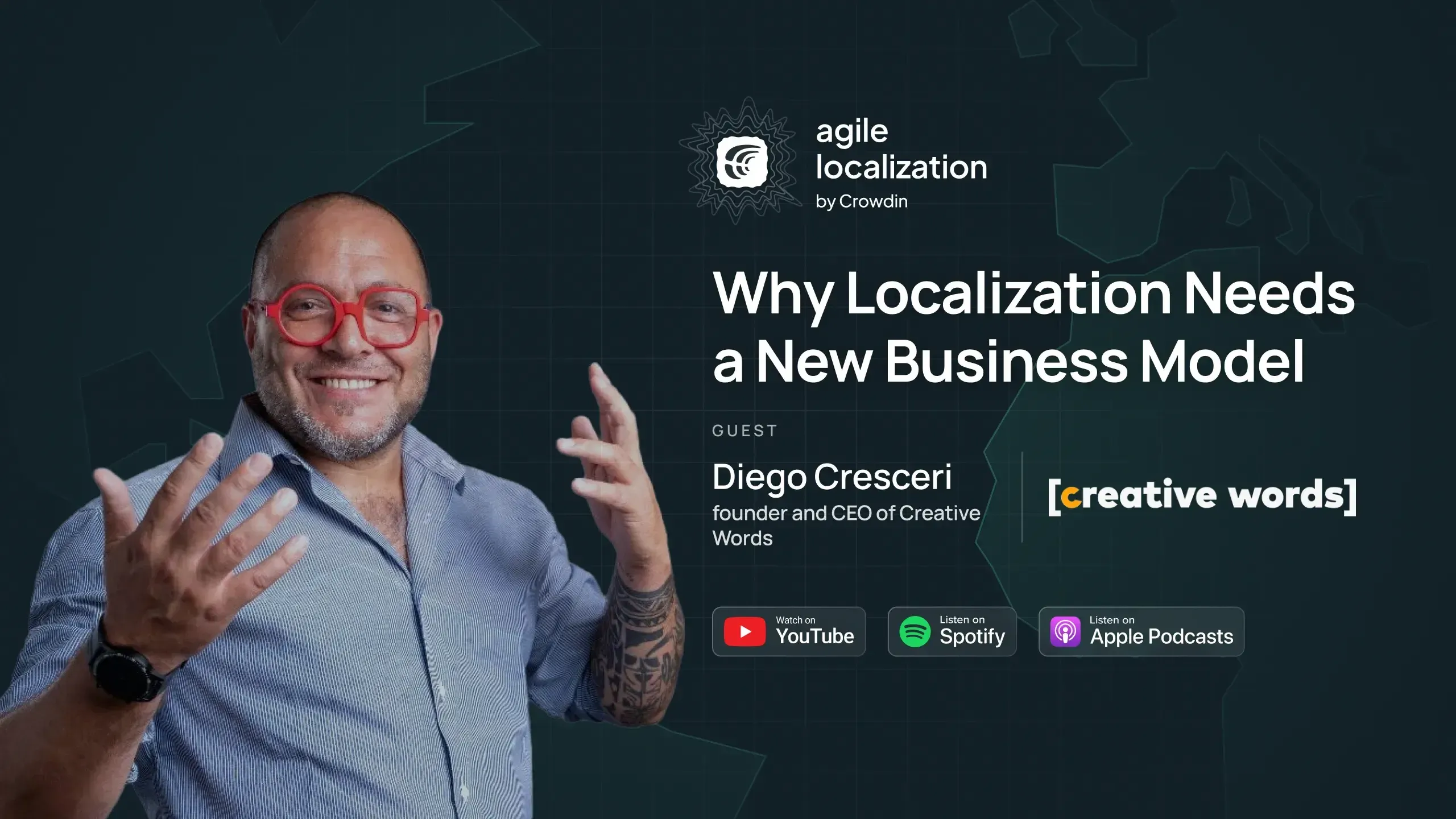 Crowdin Agile Localization podcast with Diego Cresceri