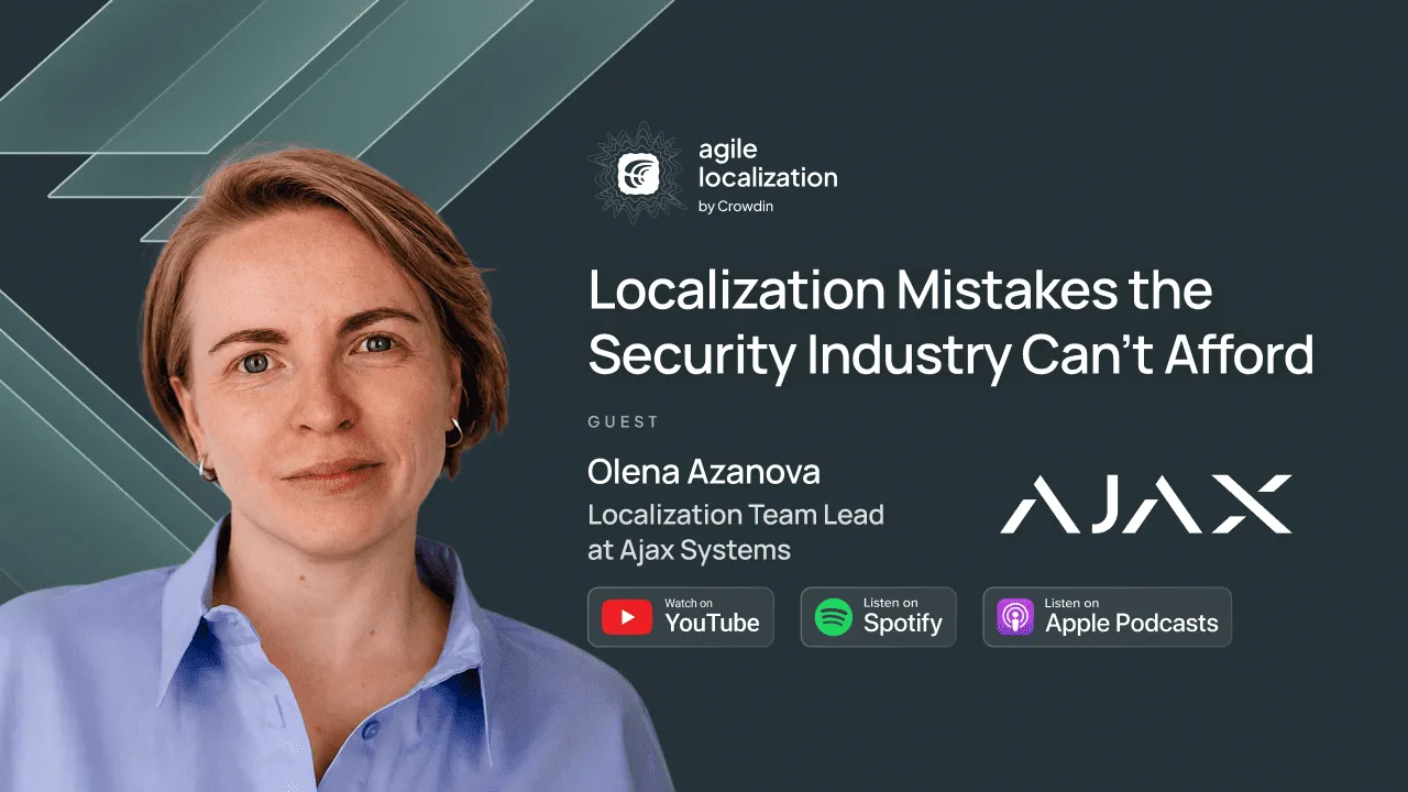Agile Localization Podcast episode with Olena Azanova