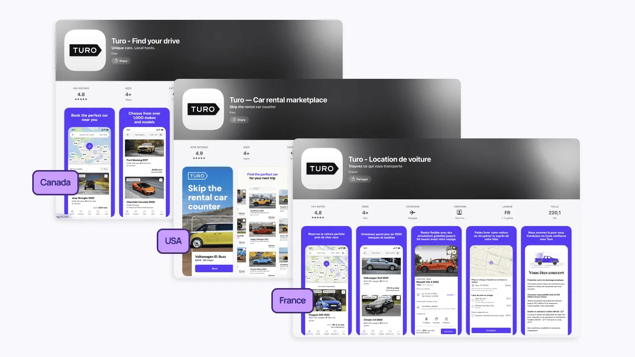 Turo app localization for the App Store