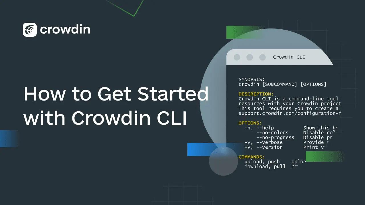 Как начать работу с Crowdin Интерфейс командной строки: Руководство для начинающих