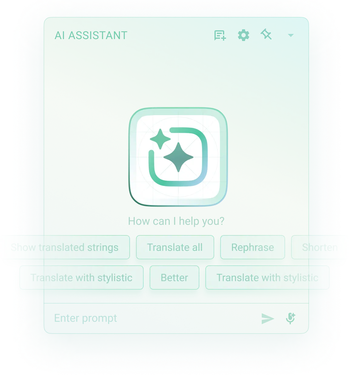 AI translator interface